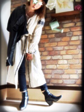 「SLY（スライ）のWOOLベレー帽（ハンチング/ベレー帽）」を使った、Hi_kaさん（レディース・160cm）の春コーディネート