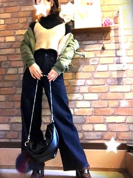 「リブタートルネック」｜「アイテム（ハンチング/ベレー帽）」を使った、Hi_kaさん（レディース・160cm）の秋コーディネート