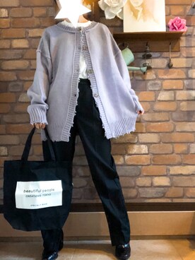 カーディガン ボレロを使った ラベンダーカラー の人気ファッションコーディネート Wear