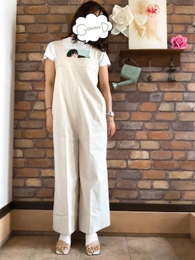 「rectangle（レクタングル）のアイテム（オールインワン・サロペット）」を使った、Hi_kaさん（レディース・160cm）の春コーディネート