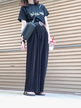 「trinity（トリニティ）のアイテム」を使った、小町さん（レディース・163cm）の夏コーディネート