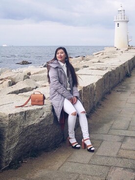 「travel」｜「アイテム（サンダル）」を使った、Hanui90sさん（レディース・163cm）の春コーディネート