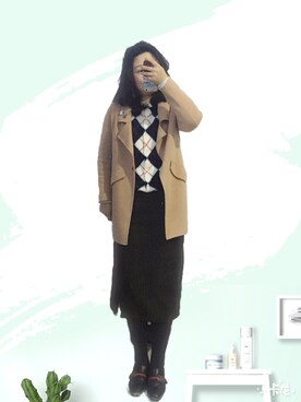 「日常」｜「アイテム（その他シューズ）」を使った、大脸猫皮儿さん（レディース・166cm）の冬コーディネート