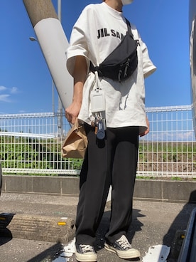 「MERCI（メルシー）のアイテム（パンツ）」を使った、kimichan93さん（レディース・161cm）の秋コーディネート