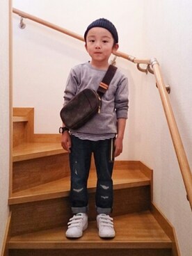 「5歳」｜「アイテム（腕時計）」を使った、RinRinさん（キッズ・110cm）の春コーディネート