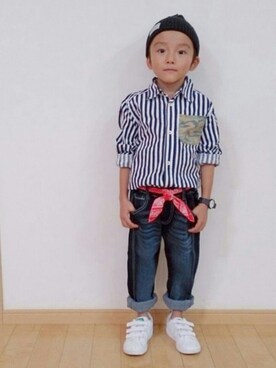 「5歳」｜「アイテム（腕時計）」を使った、RinRinさん（キッズ・110cm）の夏コーディネート
