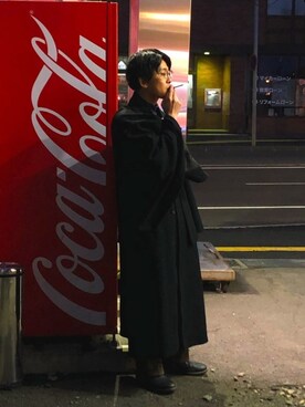 「スラックスパンツ」｜「アイテム（その他アウター）」を使った、Yoshikiさん（メンズ・175cm）の春コーディネート