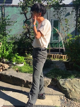 「instagramフォローお願いします」｜「アイテム（腕時計）」を使った、Yoshikiさん（メンズ・176cm）の秋コーディネート