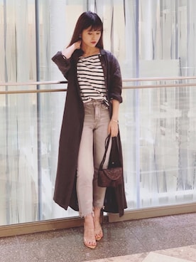 「upper hights」｜「アイテム（ワンピース/ドレス）」を使った、はしもとまゆさん（レディース・155cm）の春コーディネート