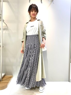 はしもとまゆさん（レディース・155cm）の春コーディネート