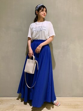 「Rougevif」｜「アイテム（財布/小物）」を使った、はしもとまゆさん（レディース・155cm）の夏コーディネート