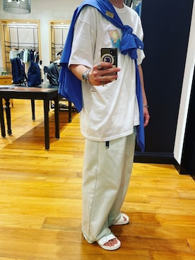 「semoh（セモー）のアイテム」を使った、内田貴行さん（メンズ・174cm）の夏コーディネート