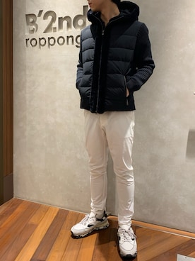 「B'2nd（ビーセカンド）のアイテム（スニーカー）」を使った、_さん（メンズ・175cm）の秋コーディネート