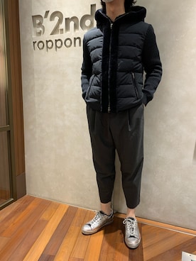 「B'2nd（ビーセカンド）のアイテム（シューズ）」を使った、_さん（メンズ・175cm）の秋コーディネート