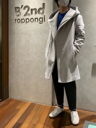 【リーズン】ジュンハシモト メルトン ウール ラップコート モカ WRAP COAT -WOOL MELTON- | junhashimoto（ジュンハシモト