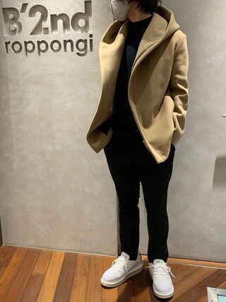 junhashimotoジュンハシモトB2ndコラボ希少品ショート丈ラップコート 20201129150213149.jpg