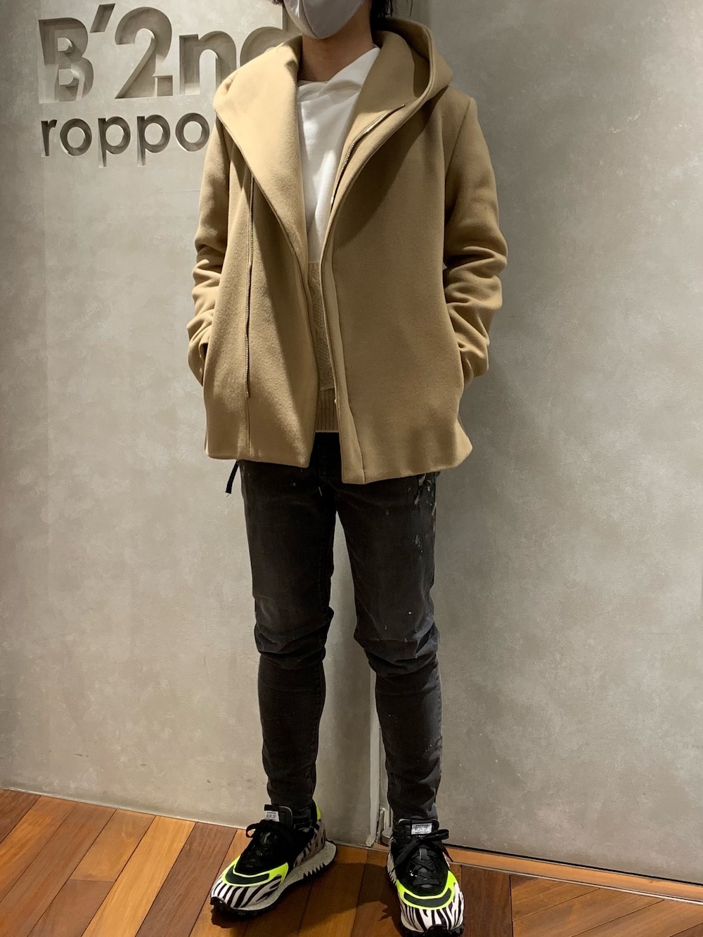 junhashimotoジュンハシモトB2ndコラボ希少品ショート丈ラップコート junhashimoto（ジュンハシモト）の「junhashimoto（ジュンハシモト