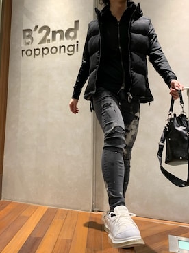 「junhashimoto（ジュンハシモト）のアイテム（トップス）」を使った、_さん（メンズ・175cm）の冬コーディネート