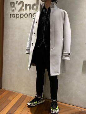 「B'2nd（ビーセカンド）のアイテム（シューズ）」を使った、_さん（メンズ・175cm）の冬コーディネート