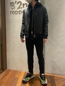 「B'2nd（ビーセカンド）のアイテム（シューズ）」を使った、_さん（メンズ・175cm）の冬コーディネート