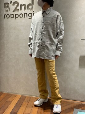 「LUSOR（ルーソル）のアイテム（シャツ/ブラウス）」を使った、_さん（メンズ・175cm）の春コーディネート