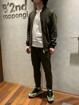 「B'2nd（ビーセカンド）のアイテム（シューズ）」を使った、_さん（メンズ・175cm）の春コーディネート