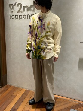 「ISAMU KATAYAMA BACKLASH（イサムカタヤマバックラッシュ）のアイテム」を使った、_さん（メンズ・175cm）の春コーディネート