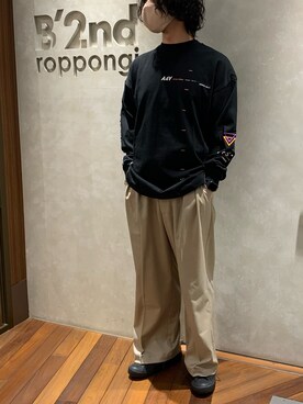 「ISAMU KATAYAMA BACKLASH（イサムカタヤマバックラッシュ）のアイテム（シューズ）」を使った、_さん（メンズ・175cm）の春コーディネート