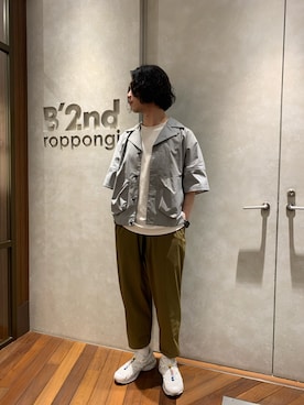 「B'2nd（ビーセカンド）のアイテム（パンツ）」を使った、_さん（メンズ・175cm）の春コーディネート