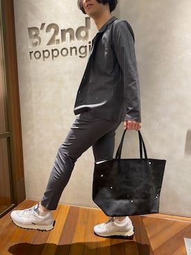 「junhashimoto（ジュンハシモト）のアイテム（トップス）」を使った、_さん（メンズ・175cm）の春コーディネート