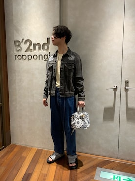 「B'2nd（ビーセカンド）のアイテム（バッグ）」を使った、_さん（メンズ・175cm）の夏コーディネート