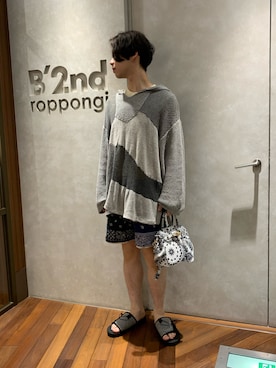 「B'2nd（ビーセカンド）のアイテム（バッグ）」を使った、_さん（メンズ・175cm）の夏コーディネート