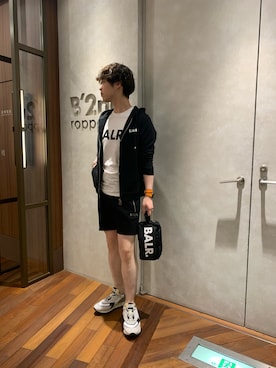 BALR. スウェット セットアップ【L】ブラック ストリート 古着コーデ DOP (ディーオーピー) L/S セットアップ LA/サグライフ dpst005