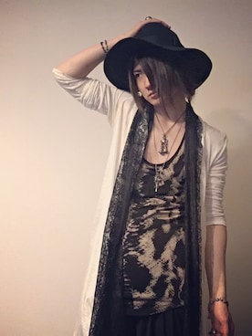 「レース」｜「アイテム（その他アウター）」を使った、TAK-KUNさん（メンズ・170cm）の夏コーディネート
