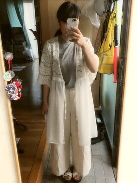 「NOのアイテム（その他アウター）」を使った、umi**さん（レディース・154cm）の夏コーディネート