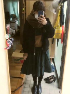 umi**さん（レディース・154cm）の冬コーディネート