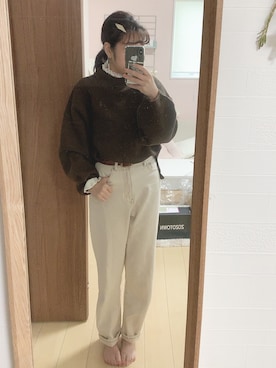 「袖ボリューム」｜「アイテム（腕時計）」を使った、umi**さん（レディース・154cm）の秋コーディネート