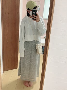 「YEVS（イーブス）のアイテム（トップス）」を使った、umi**さん（レディース・154cm）の春コーディネート