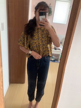 「アイテム（腕時計、ブラウン系）」を使った、umi**さん（レディース・154cm）の夏コーディネート