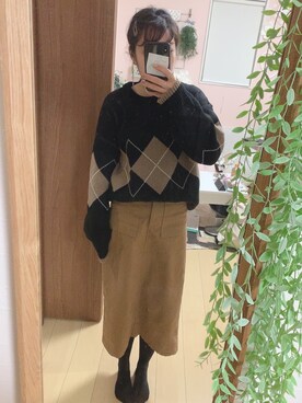 umi**さん（レディース・155cm）の冬コーディネート