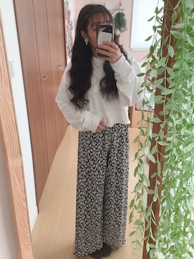 「YEVS（イーブス）のアイテム（トップス）」を使った、umi**さん（レディース・155cm）の春コーディネート