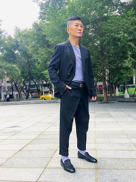 「HAIDER ACKERMANN（ハイダーアッカーマン）のアイテム（テーラードジャケット）」を使った、dannyshihさん（メンズ・175cm）の秋コーディネート