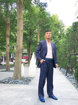 「DOLCE&GABBANA（ドルチェアンドガッバーナ）のアイテム（ローファー）」を使った、dannyshihさん（メンズ・175cm）の秋コーディネート