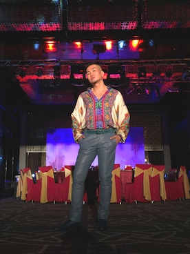 「DOLCE&GABBANA（ドルチェアンドガッバーナ）のアイテム（ローファー）」を使った、dannyshihさん（メンズ・175cm）の春コーディネート