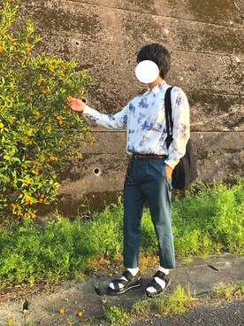 「HARE（ハレ）のアイテム（キーケース/キーアクセサリー、ブラック系）」を使った、GoECさん（メンズ・171cm）の春コーディネート