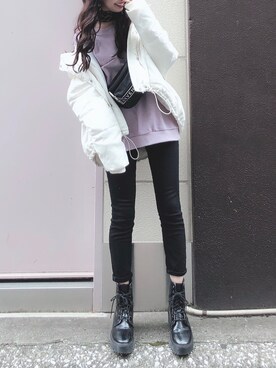「archives（アルシーヴ）のアイテム（ダウンジャケット/コート）」を使った、aya0119さん（レディース・162cm）の秋コーディネート