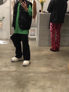 「Guess（ゲス）のアイテム（ベスト）」を使った、kitsuneninaritai さん（メンズ・163cm）の春コーディネート
