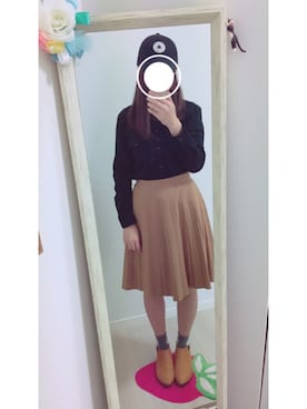 「アイテム（ブーティ）」を使った、shiiiiiiiさん（レディース・162cm）の冬コーディネート