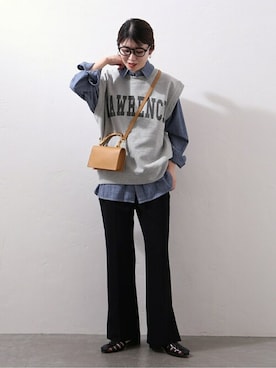 「JOURNAL STANDARD（ジャーナルスタンダード）のアイテム（ベスト）」を使った、sumiさん（レディース・163cm）の冬コーディネート
