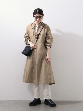 「ARMY TWILL（アーミーツイル）のアイテム（ワンピース/ドレス）」を使った、sumiさん（レディース・163cm）の冬コーディネート